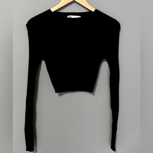zara women’s ribbed crop top